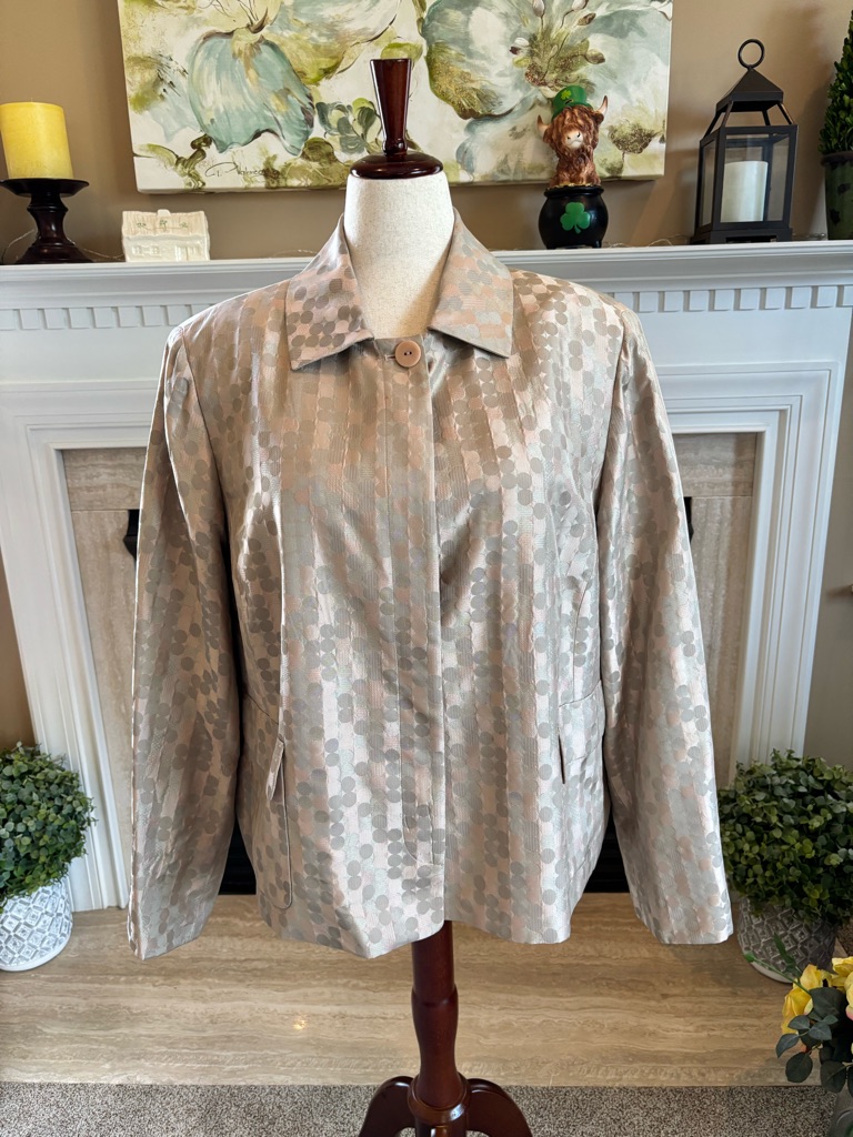 *New* Linda Allard Ellen Tracy Women's Jacket Silk Blend Jacket - Peach - Size24